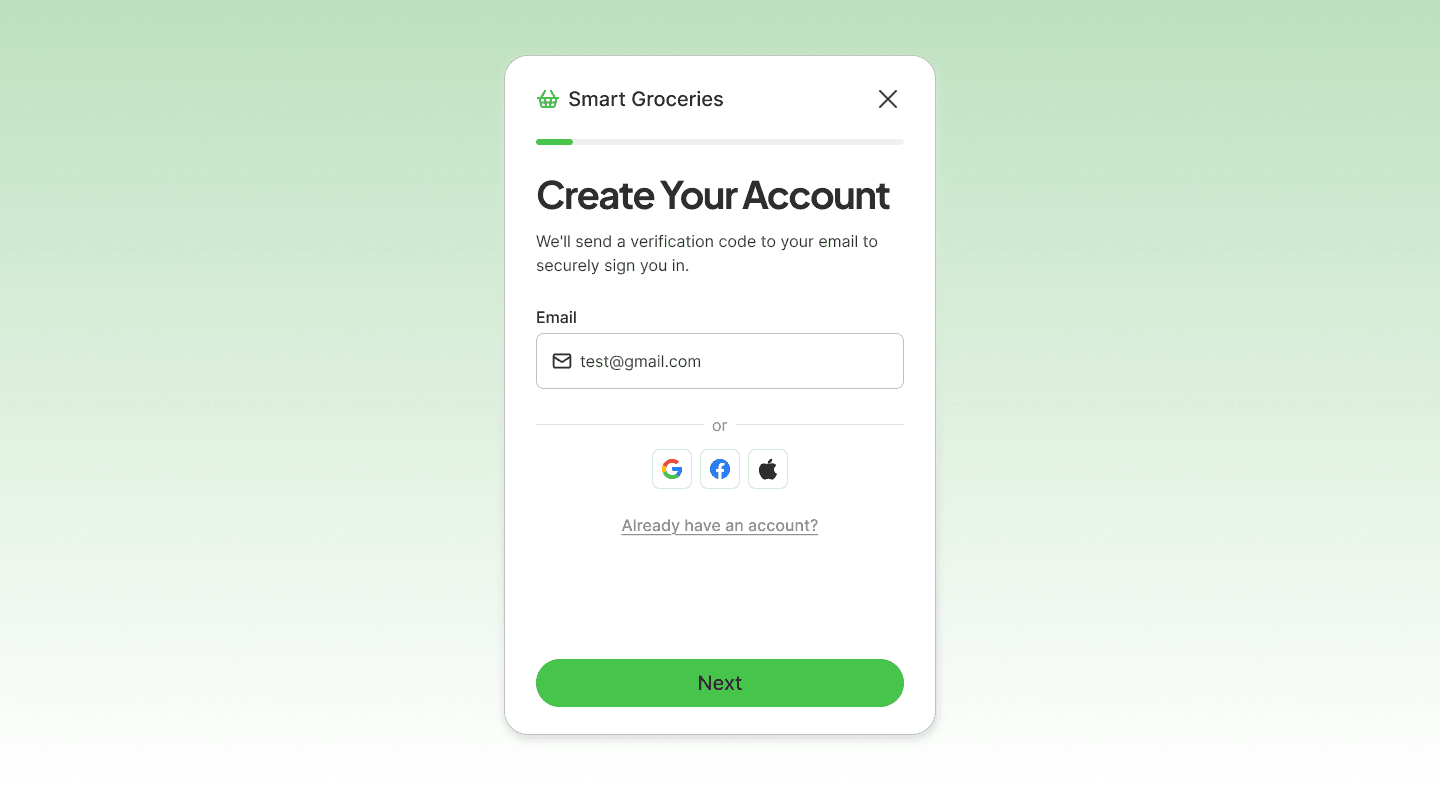 Create Account